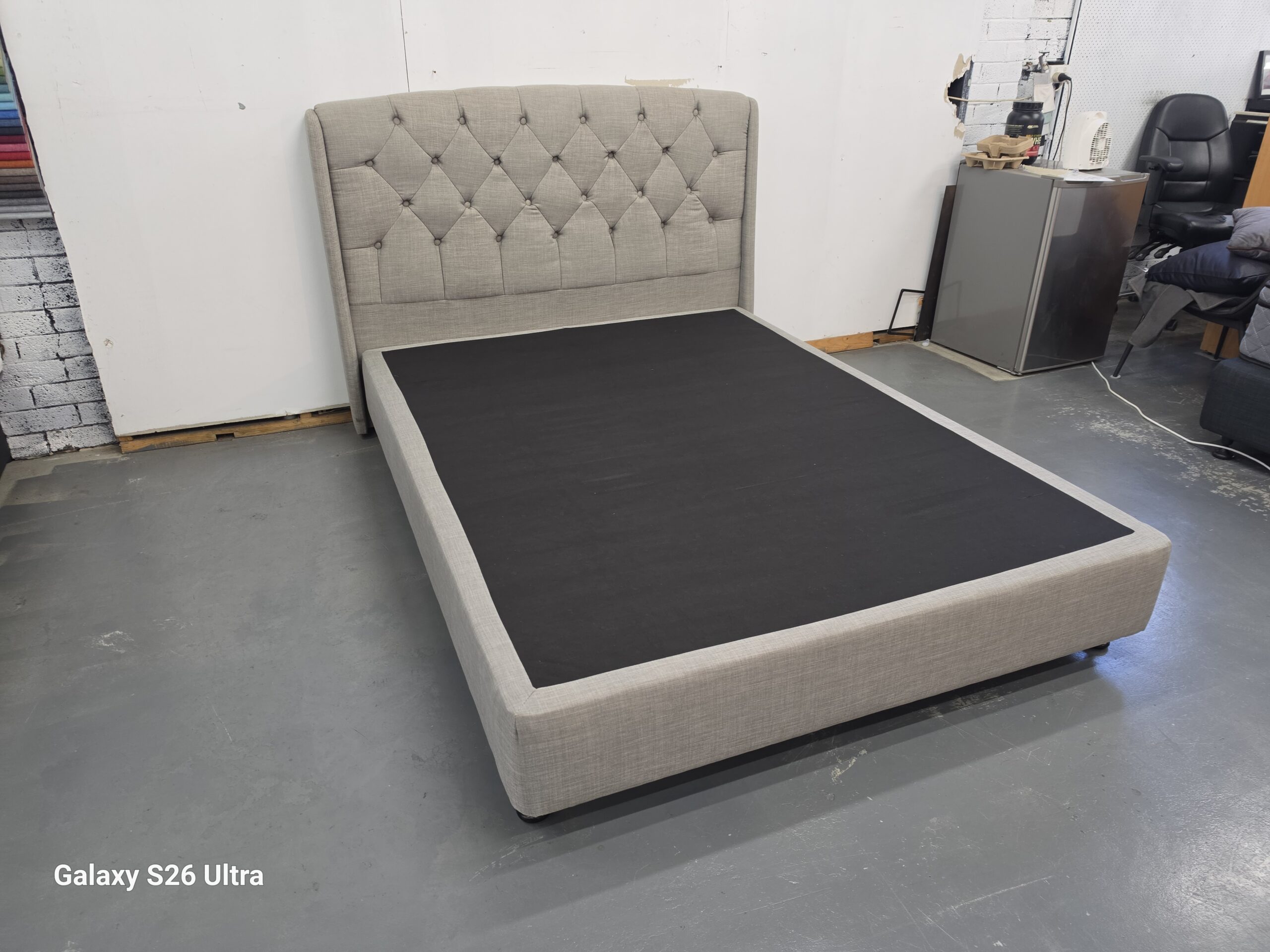 Emily Upholstered Bed Head & Base - Image 3