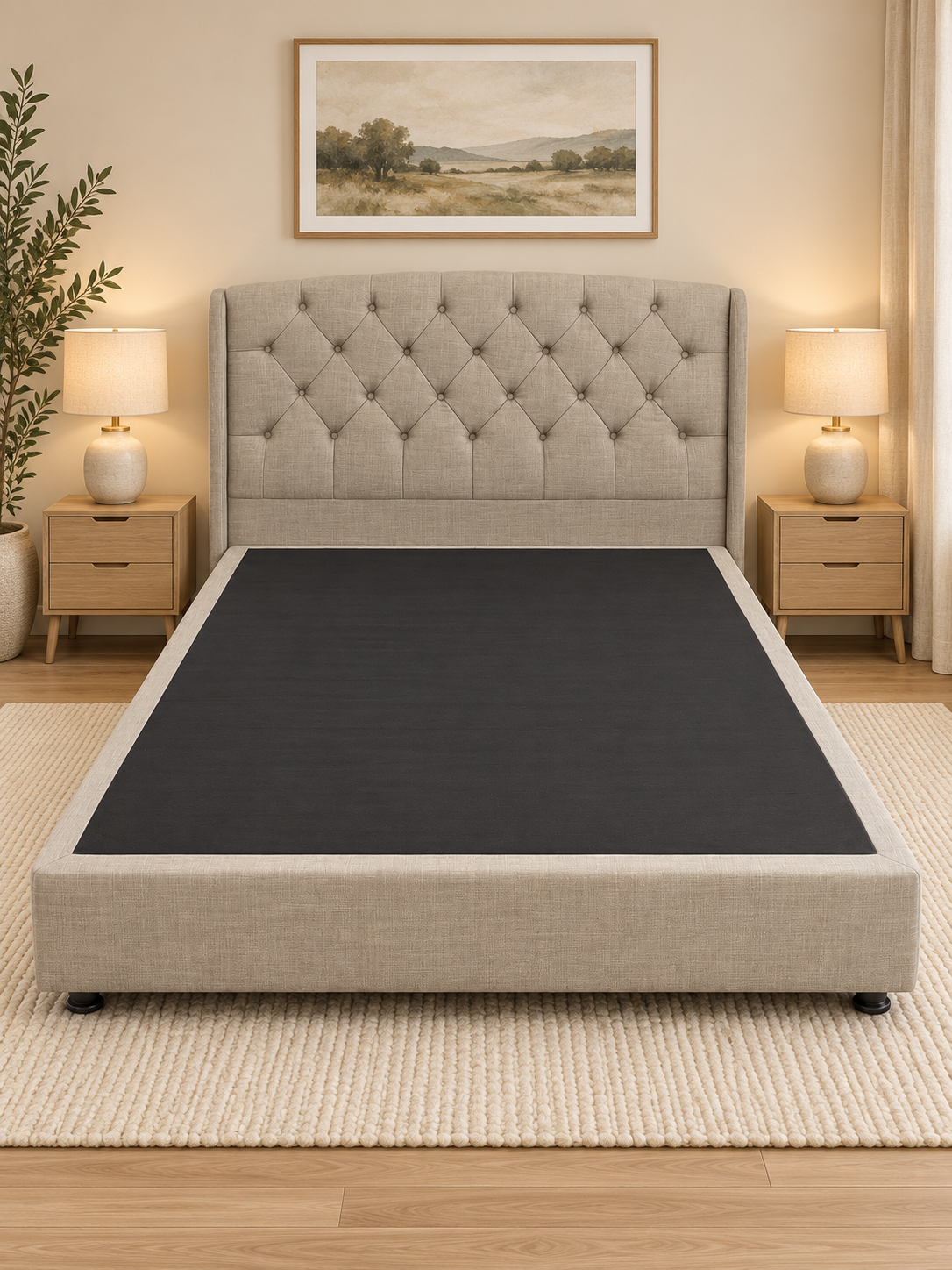 Emily Upholstered Bed Head & Base